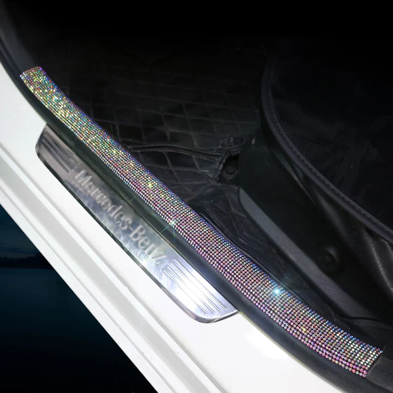 👑 Luxe Bling Rhinestone Car Protection Sticker – Sparkle & Shield in Style 👑