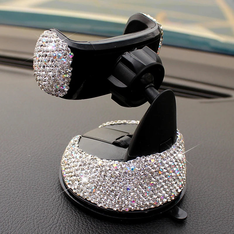 👑 Luxe Diamond 360° Car Phone Holder – Sparkle, Style & Stability in Every Drive 👑