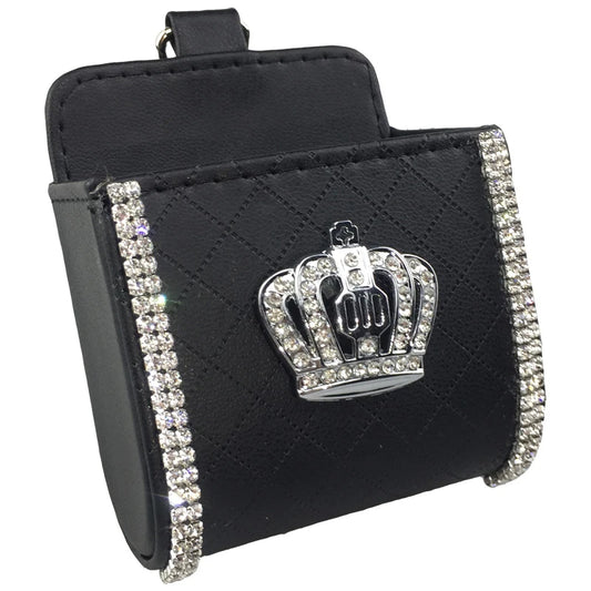 👑 Luxe Royale Bling Air Vent Trash Box & Storage Pouch – Elegance Meets Organization 👑