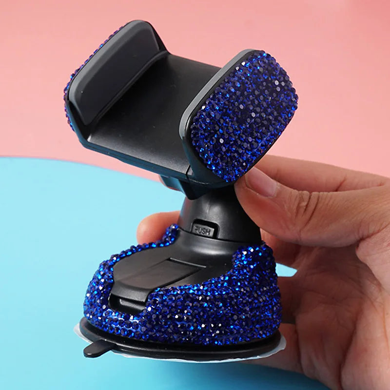 👑 Luxe Diamond 360° Car Phone Holder – Sparkle, Style & Stability in Every Drive 👑