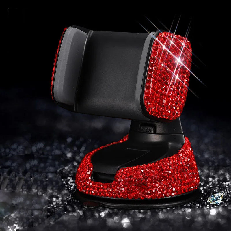 👑 Luxe Diamond 360° Car Phone Holder – Sparkle, Style & Stability in Every Drive 👑