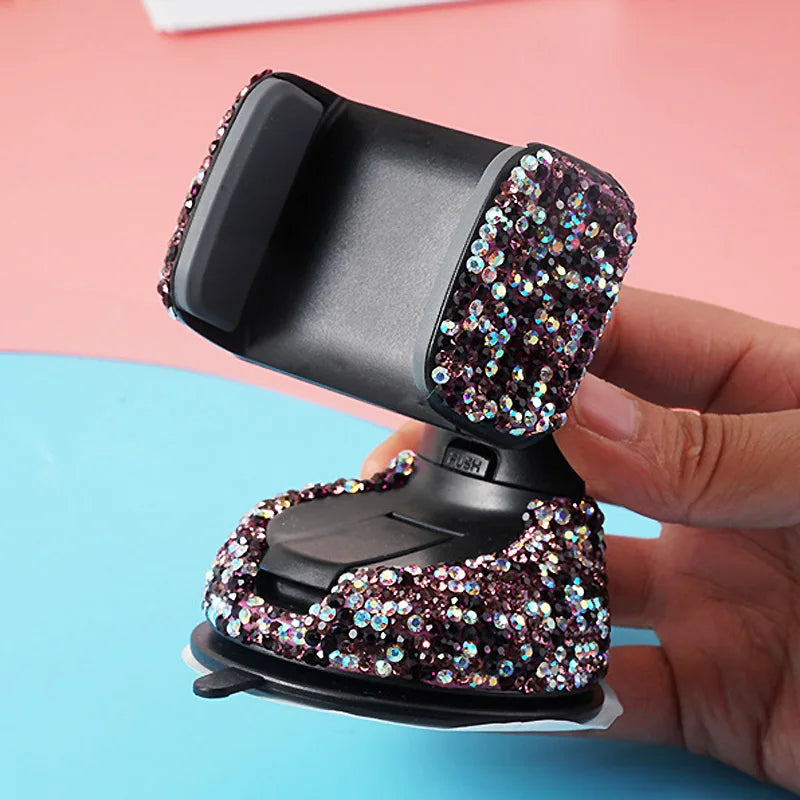 👑 Luxe Diamond 360° Car Phone Holder – Sparkle, Style & Stability in Every Drive 👑