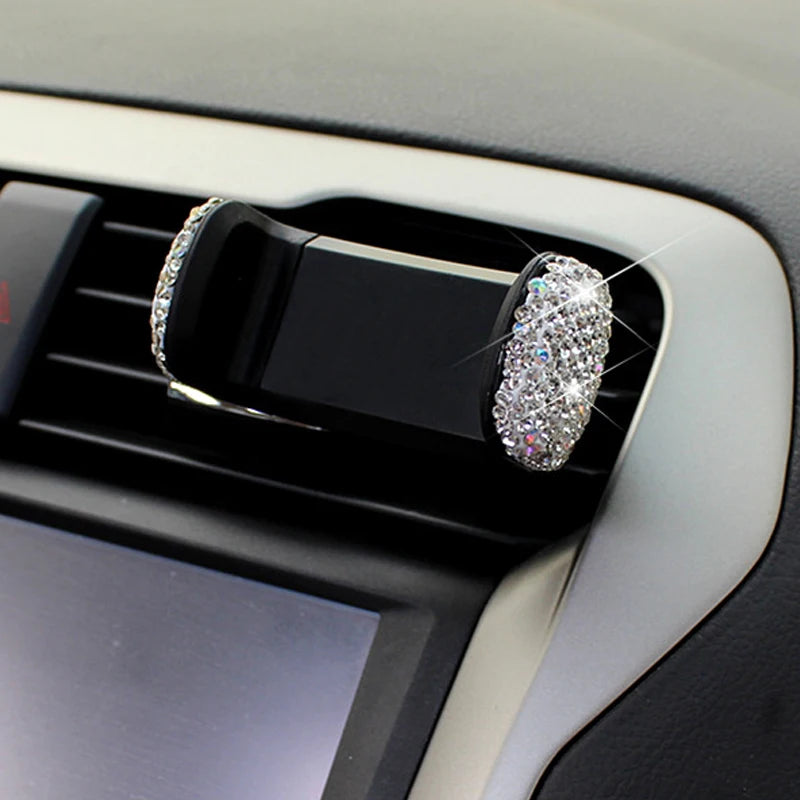 👑 Luxe Diamond 360° Car Phone Holder – Sparkle, Style & Stability in Every Drive 👑