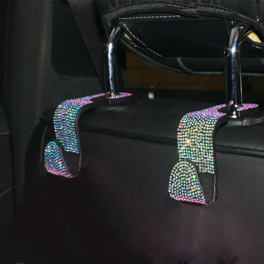 👑 Luxe Diamond Car Seat Back Hook – Hang in Style, Drive in Elegance 👑