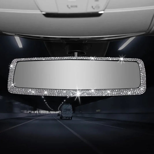 👑 Luxe Diamond Rearview Mirror Cover – A Glamorous Reflection of You 👑