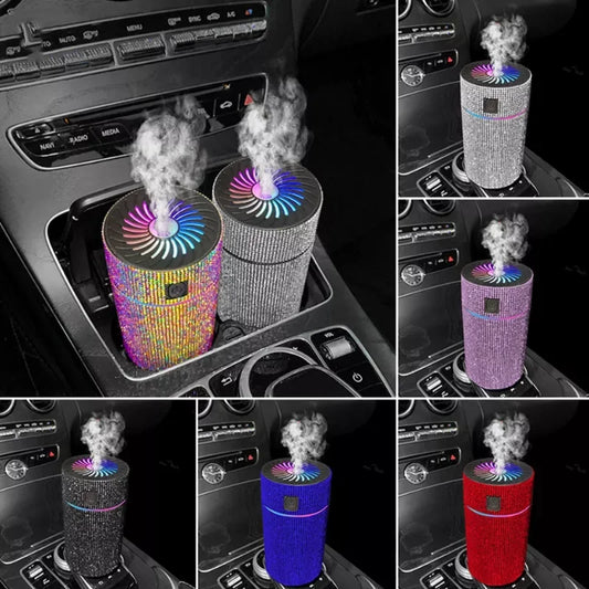 👑 Luxe Diamond Car Diffuser & Humidifier – Breathe in Luxury, Drive in Elegance 👑