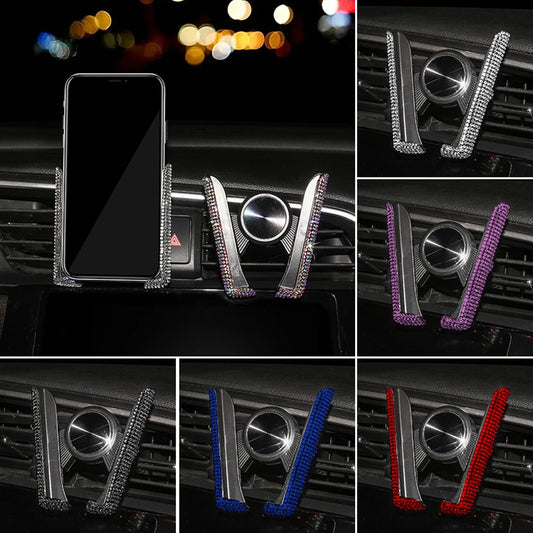 👑 Luxe Diamond Bling Car Phone Holder – Sparkle & Secure Your Device in Style 👑