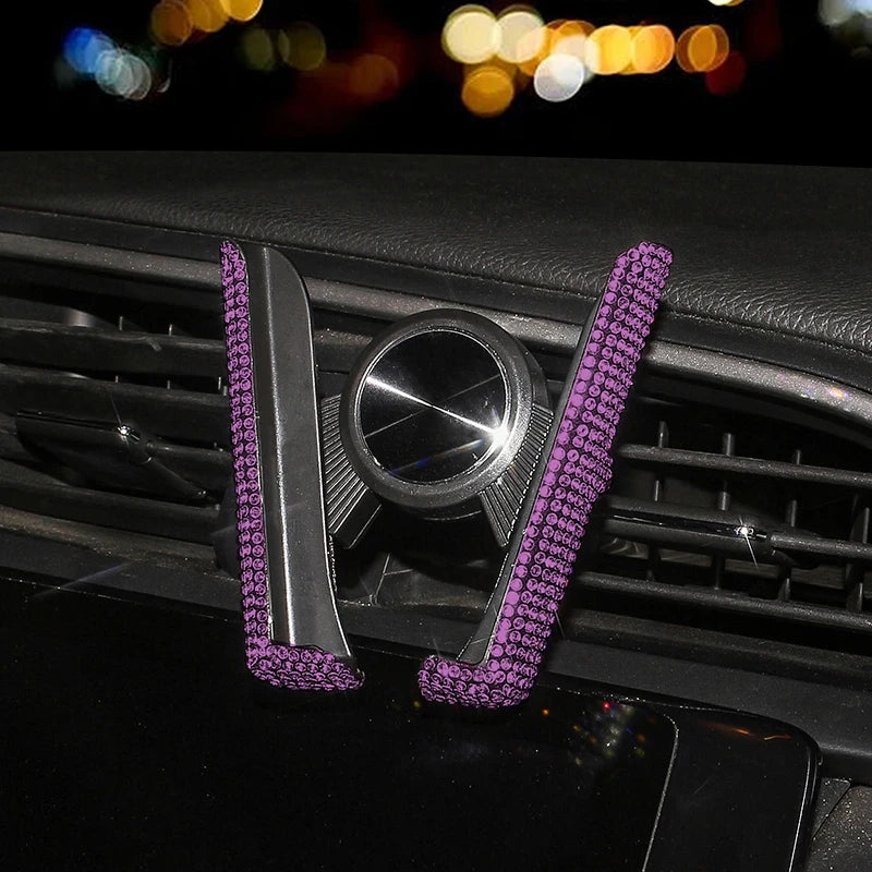 👑 Luxe Diamond Bling Car Phone Holder – Sparkle & Secure Your Device in Style 👑