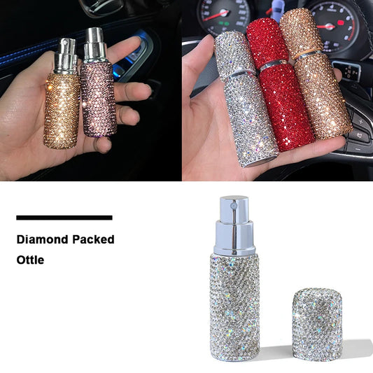 👑 Luxe Diamond Travel Perfume Atomizer – Glam on the Go 👑