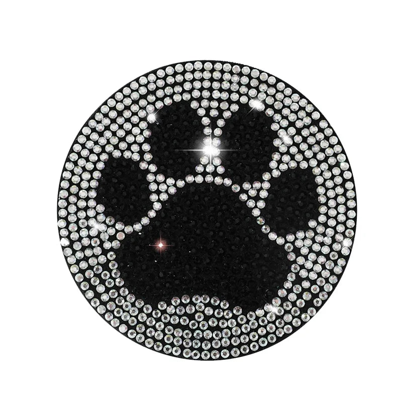 👑 Luxe Bling Cat Paw Car Cup Holder Pad – Cute, Chic &amp; Practical 👑