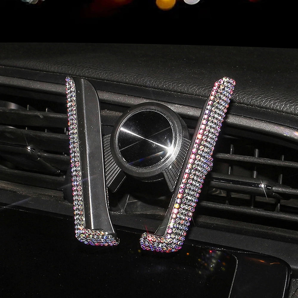 👑 Luxe Diamond Bling Car Phone Holder – Sparkle & Secure Your Device in Style 👑